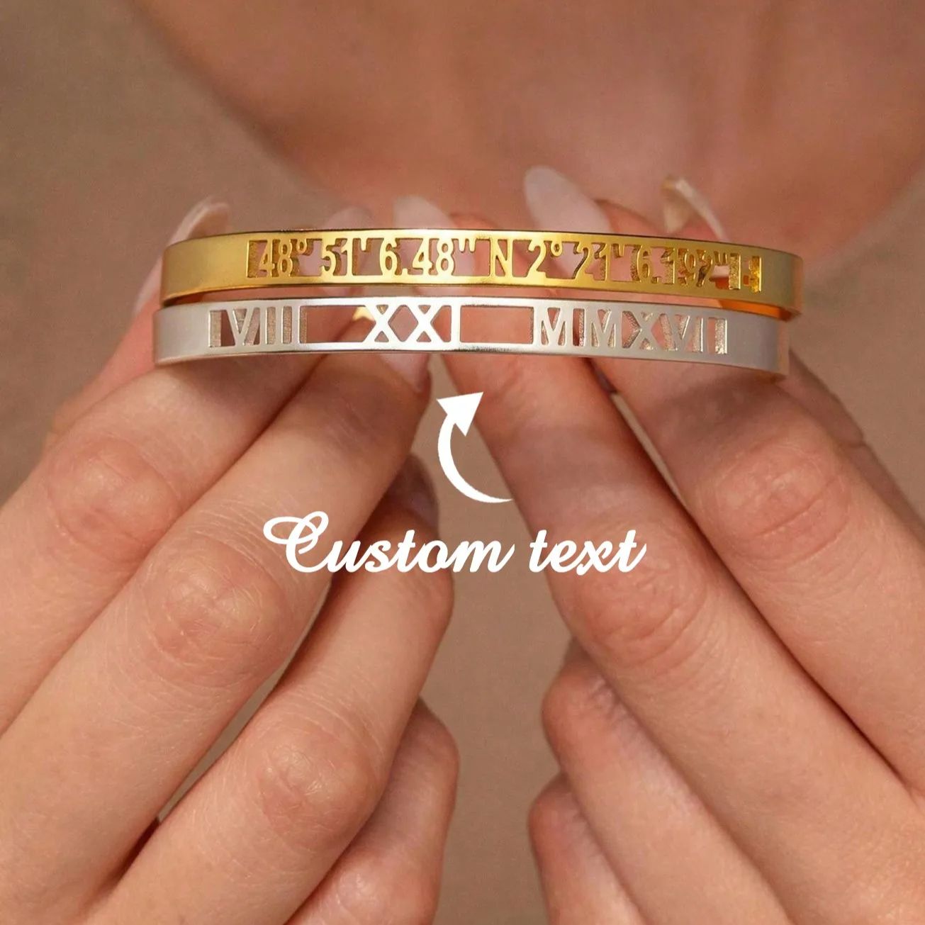 Custom Date Coordinate Roman N - Coordinates Bracelet recension och pris