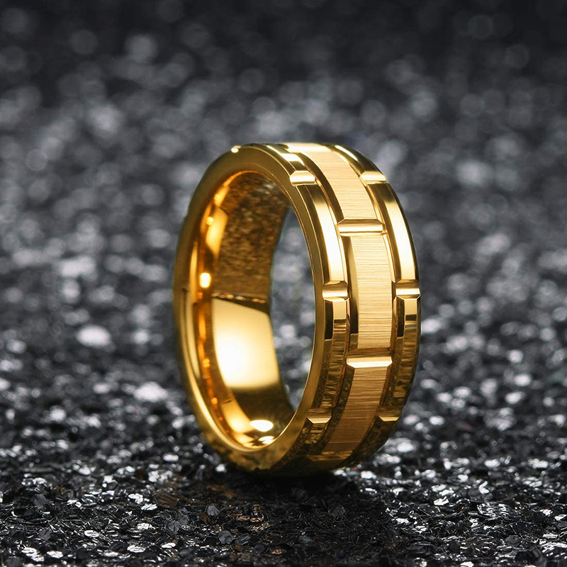 Fashion Men 8MM Stainless Stee - Initial Ring Custom recension och pris