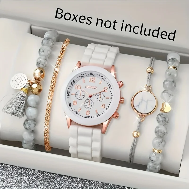 5pcs/Set Chic Women's Quartz W - Coordinates Bracelet recension och pris