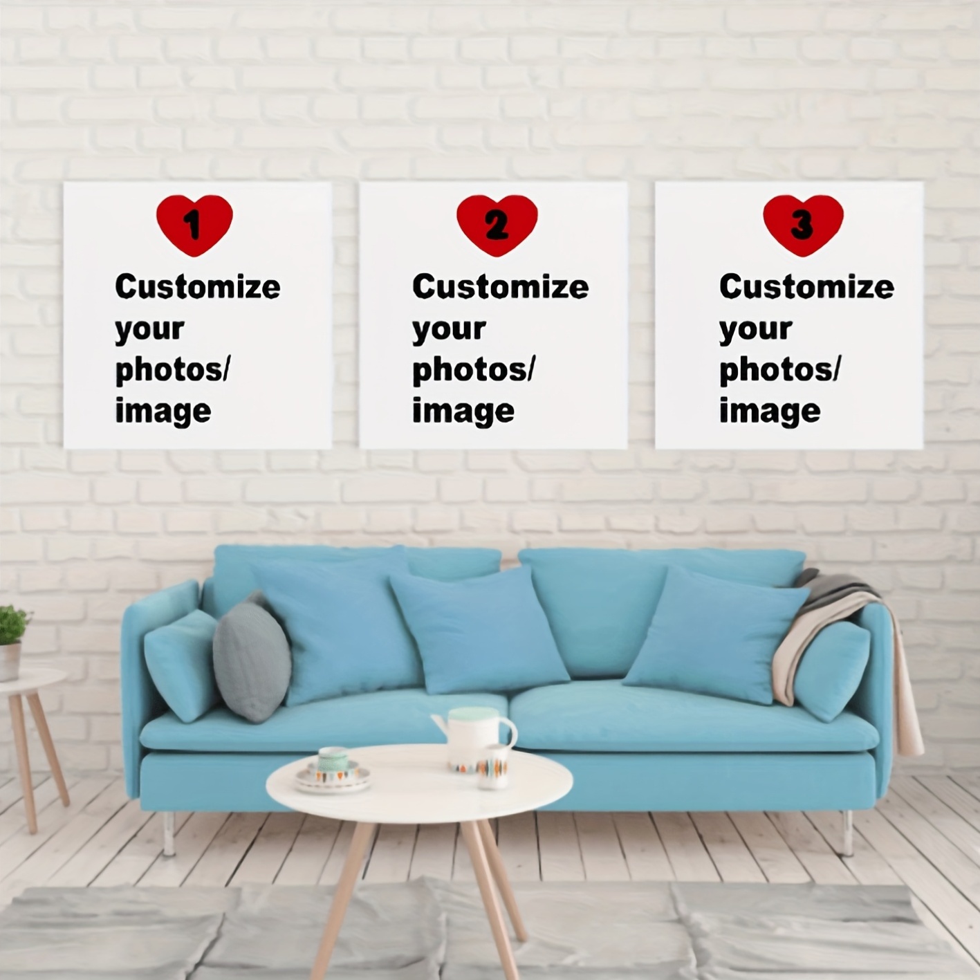 3pcs/set Custom Square Canvas  - Pet Portrait Custom recension och pris