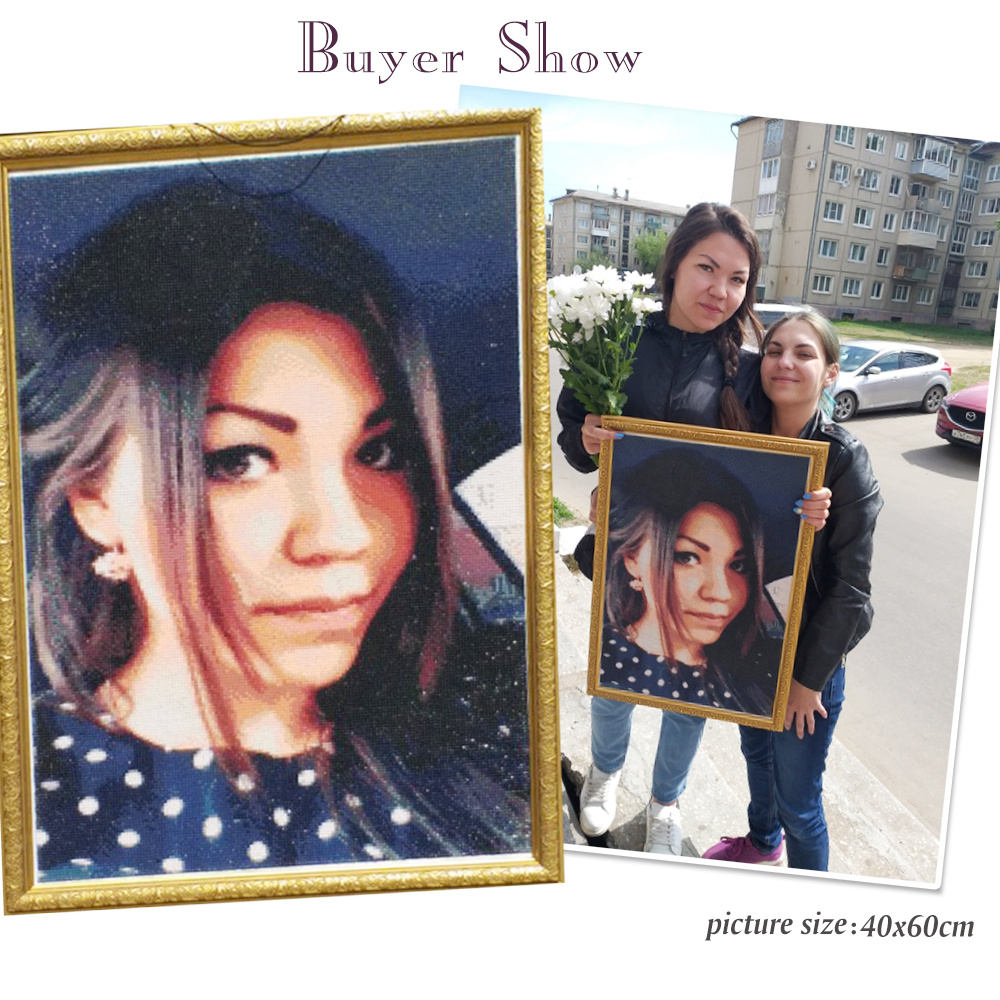 HUACAN Full Kits Diamond Paint - Photo Mosaic Print recension och pris