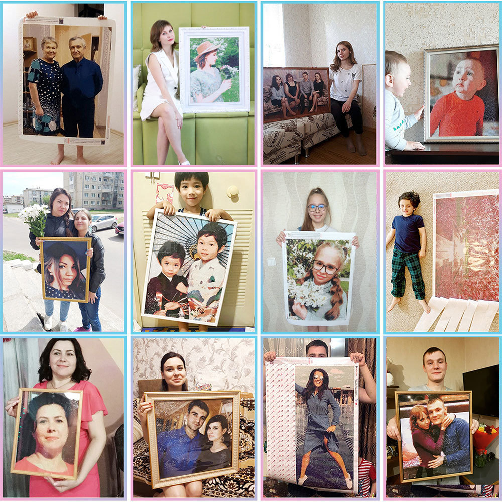 HUACAN Full Kits Diamond Paint - Photo Mosaic Print recension och pris