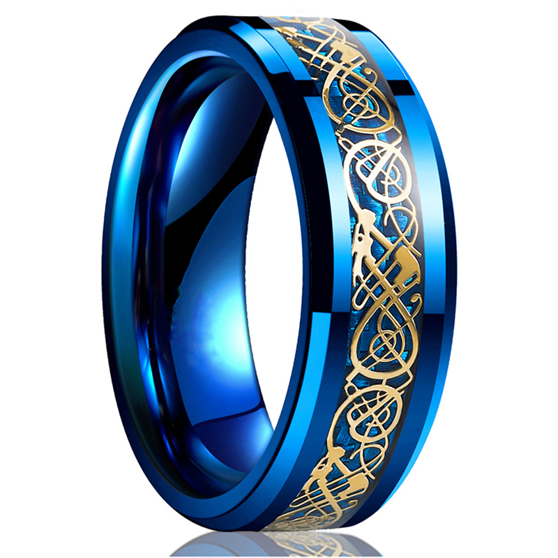 Fashion 8mm Men's Stainless St - Initial Ring Custom recension och pris