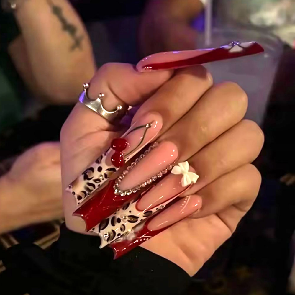 24pcs Wearable Press on Nails  - Pressed Flower Art recension och pris