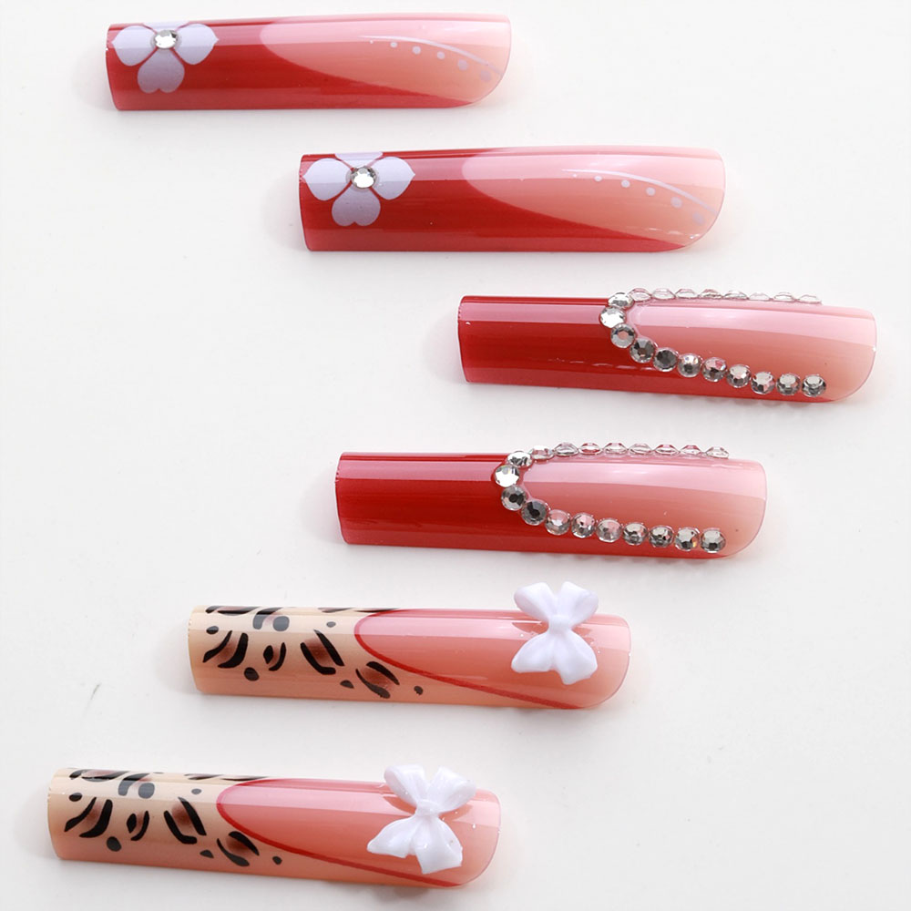 24pcs Wearable Press on Nails  - Pressed Flower Art recension och pris