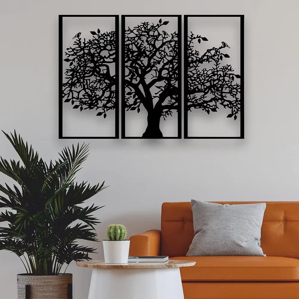 3Pcs Family Tree Metal Wall De - Family Tree Print recension och pris