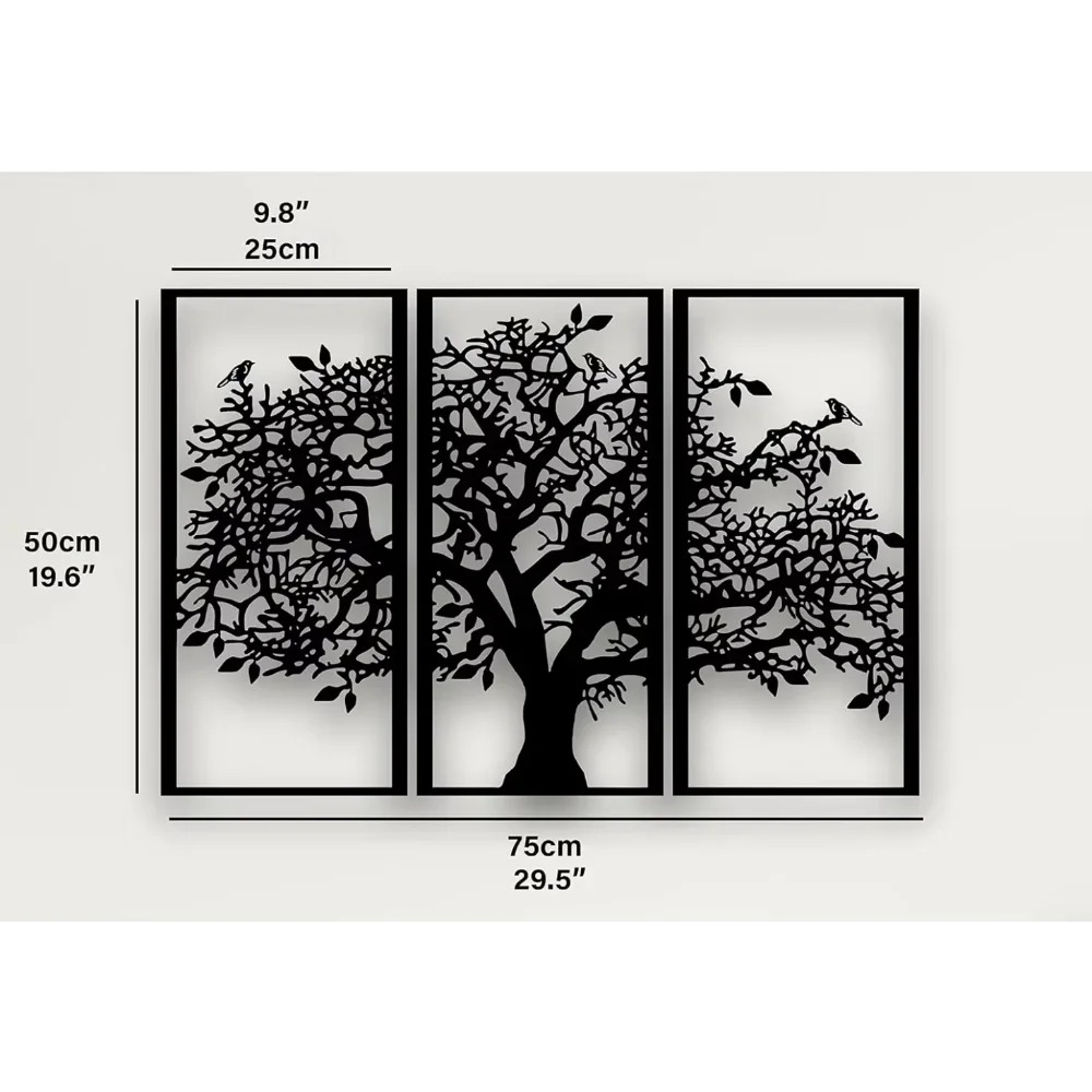 3Pcs Family Tree Metal Wall De - Family Tree Print recension och pris
