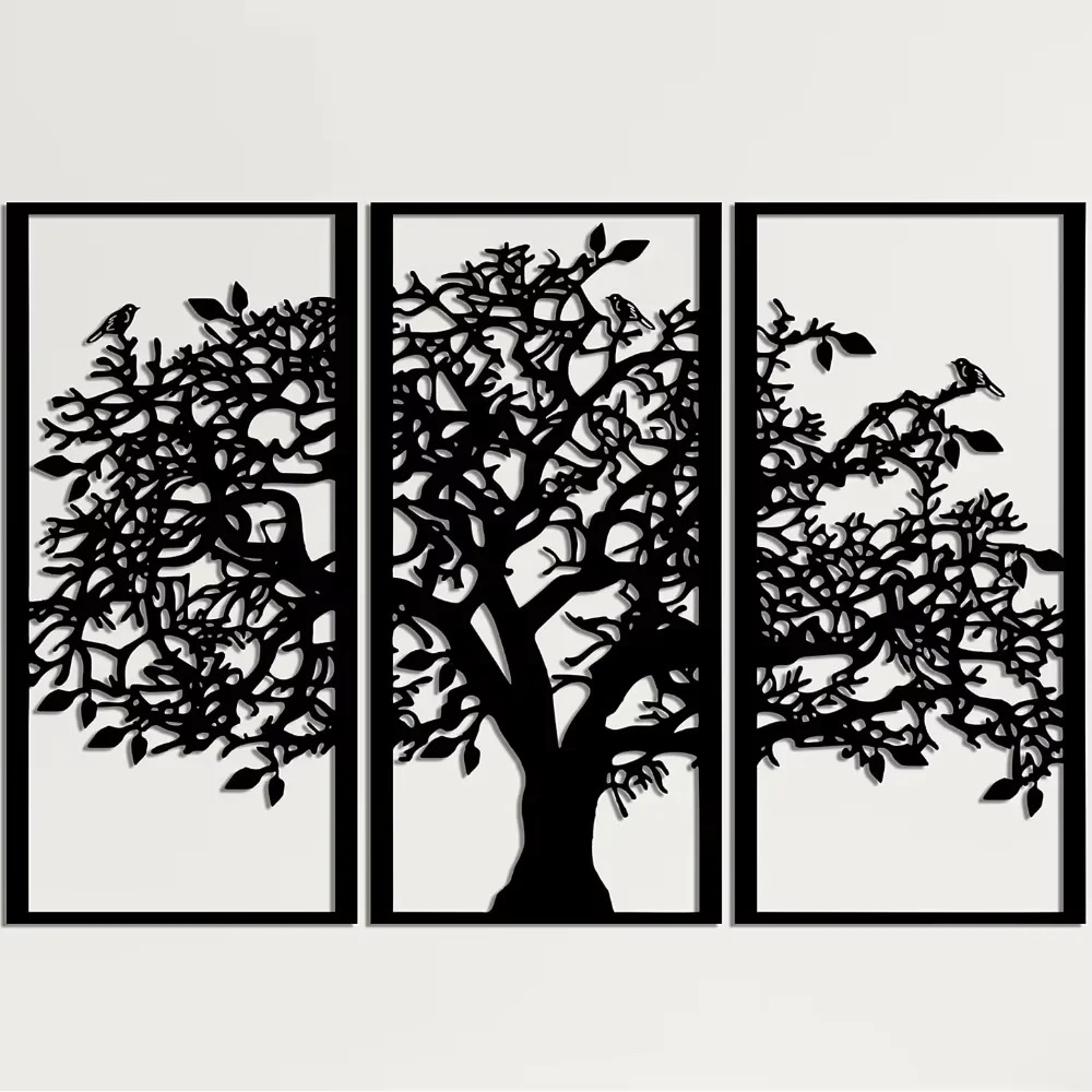 3Pcs Family Tree Metal Wall De - Family Tree Print recension och pris
