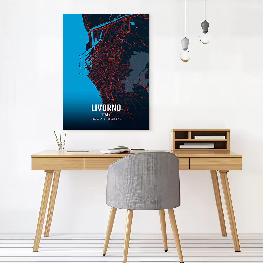Livorno City Map Printed Canva - Custom Map Poster recension och pris