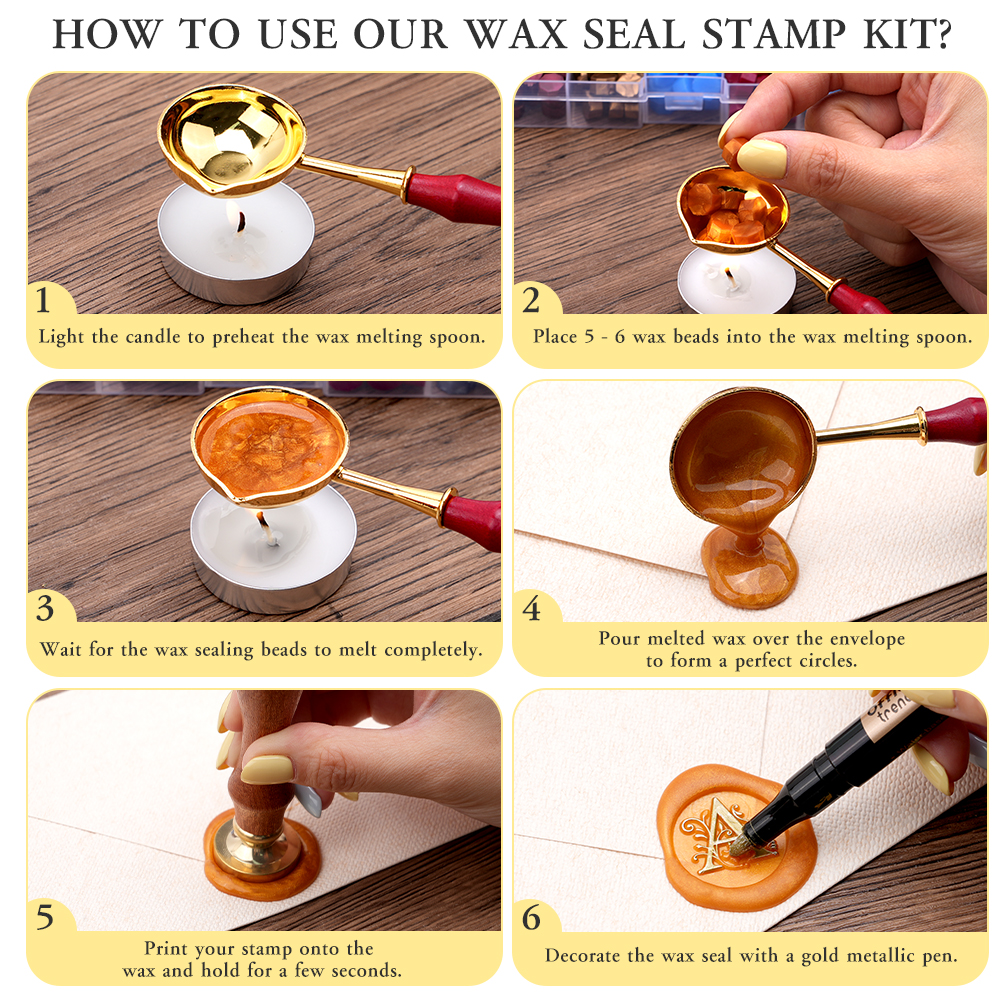A-Z letter Wax Seal Stamp Kit  - Wax Seal Letter Kit recension och pris