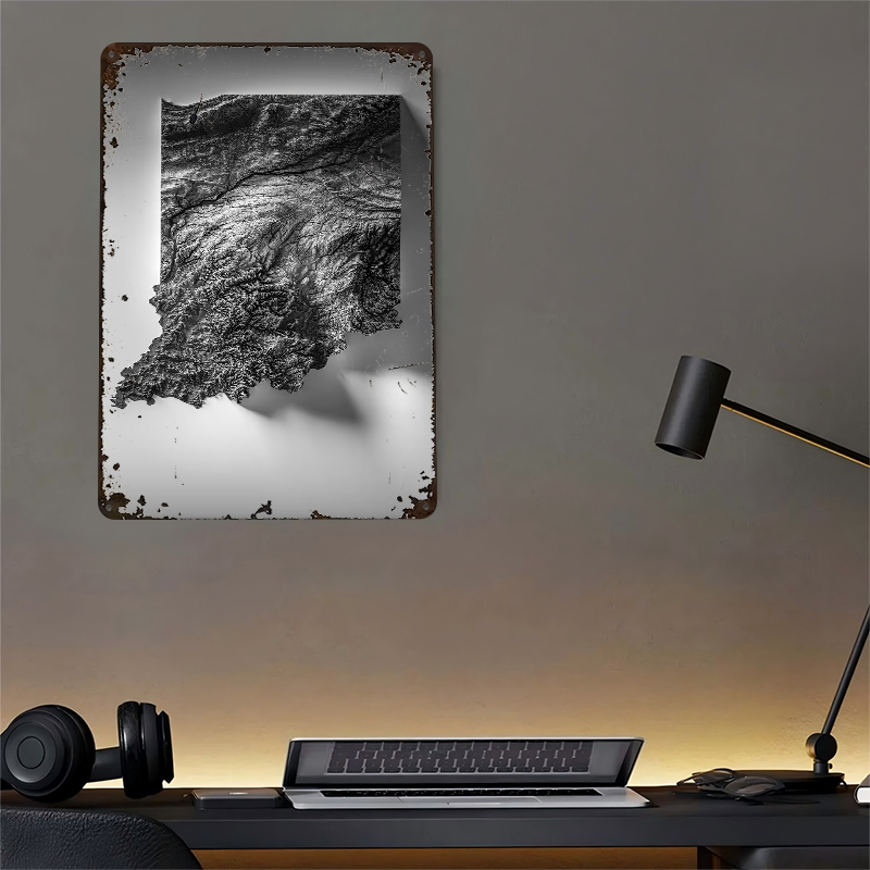 Indiana Topographic Map Printe - Custom Map Poster recension och pris