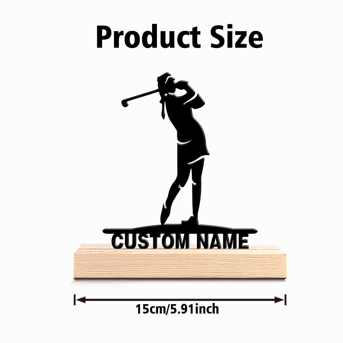 1pc Personalized Custom Golf M - Engraved Wood Frame recension och pris