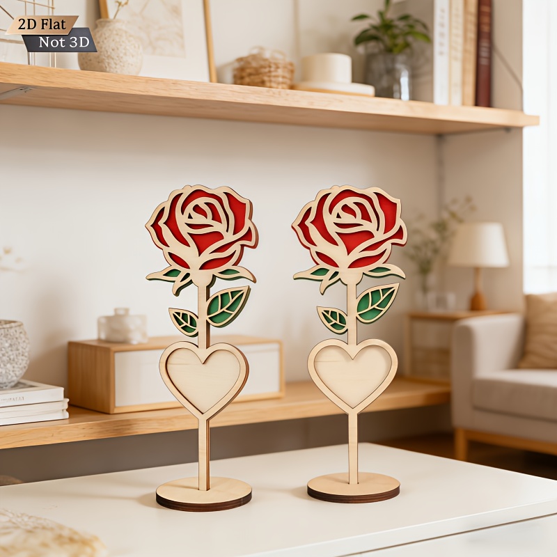 2pcs Handmade Engraved 2D Wood - Engraved Wood Frame recension och pris