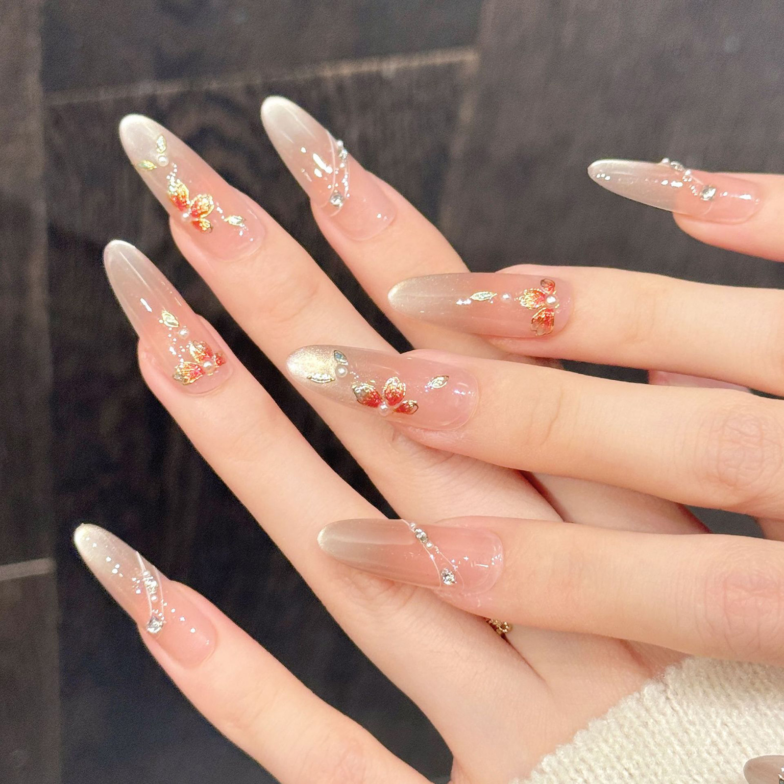 10pcs Handmade Fake Nails Pres - Pressed Flower Art recension och pris