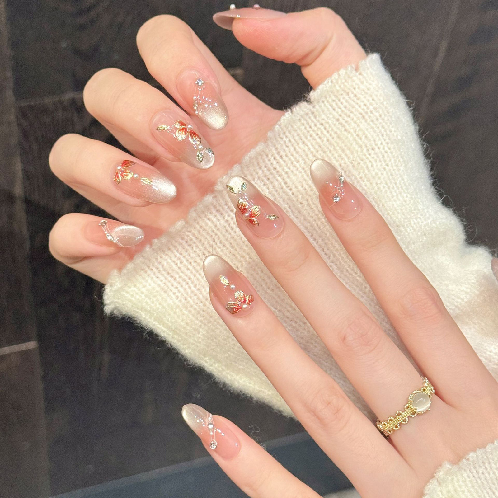 10pcs Handmade Fake Nails Pres - Pressed Flower Art recension och pris