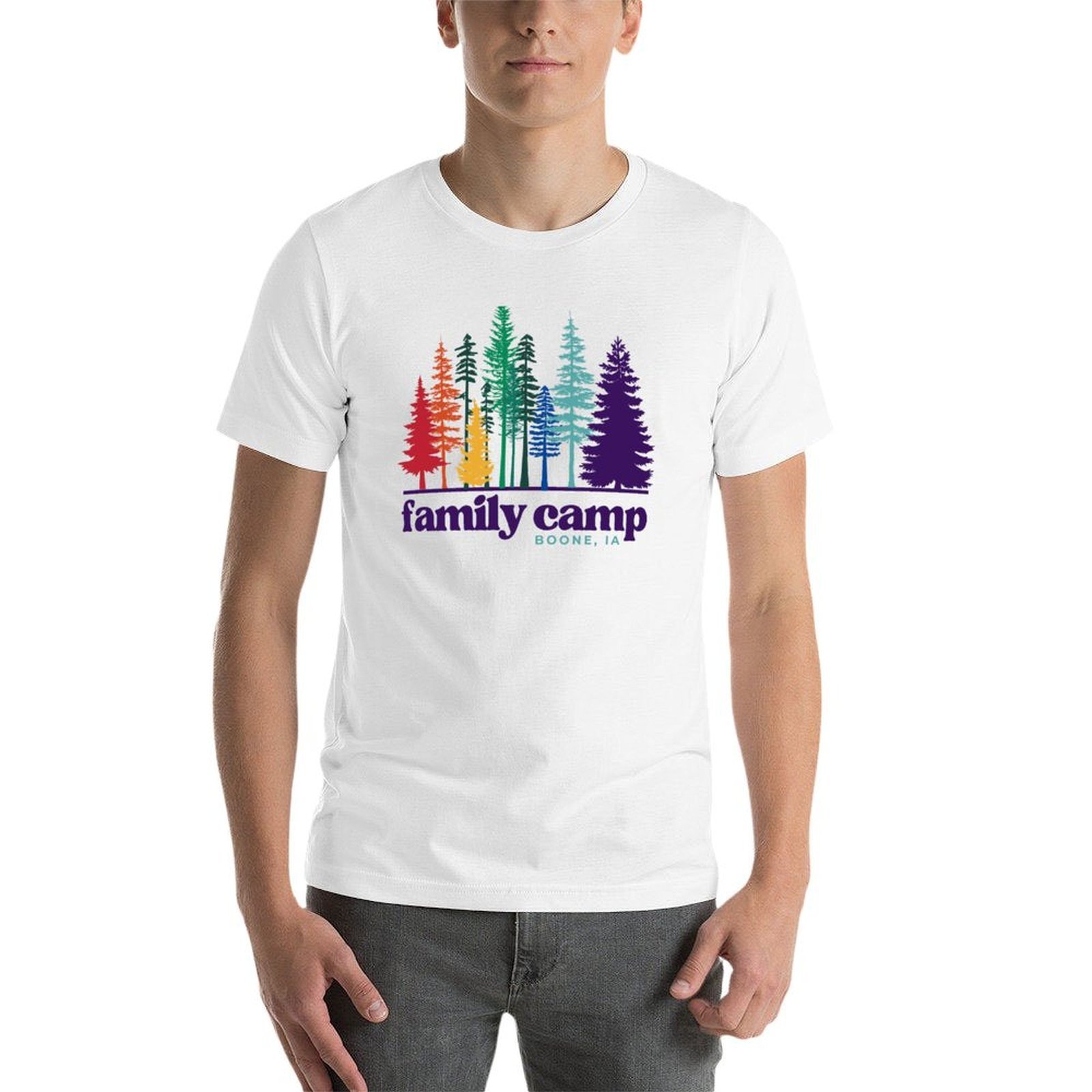 Family Camp Rainbow Trees T-Sh - Family Tree Print recension och pris
