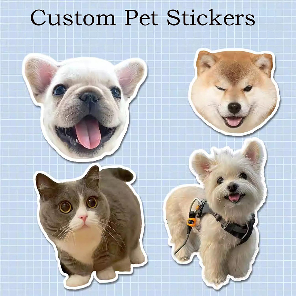 Custom Dog Animal Stickers Fun - Pet Portrait Custom recension och pris