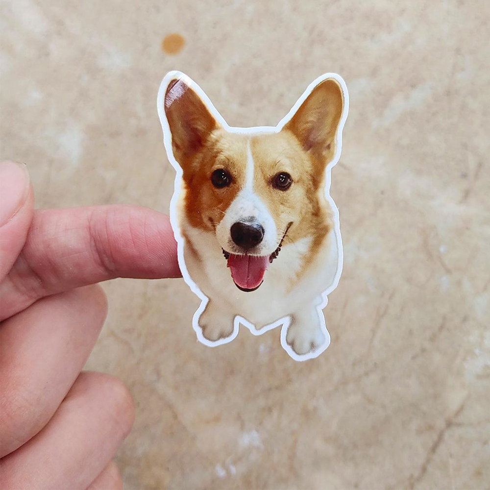 Custom Dog Animal Stickers Fun - Pet Portrait Custom recension och pris