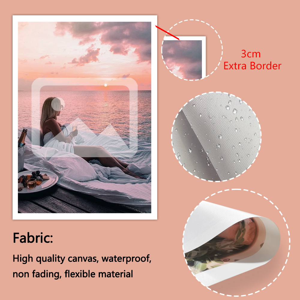 1 customized photo canvas, opt - Engraved Wood Frame recension och pris