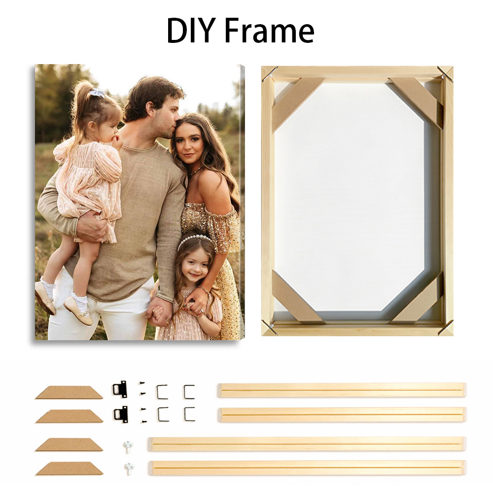 1 customized photo canvas, opt - Engraved Wood Frame recension och pris