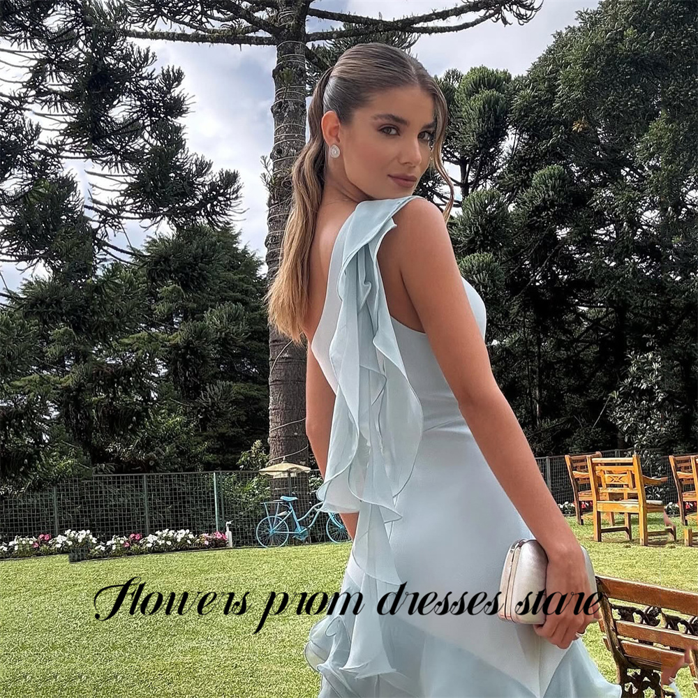 Flowers Sky Blue Party Dress L - Custom Night Sky recension och pris