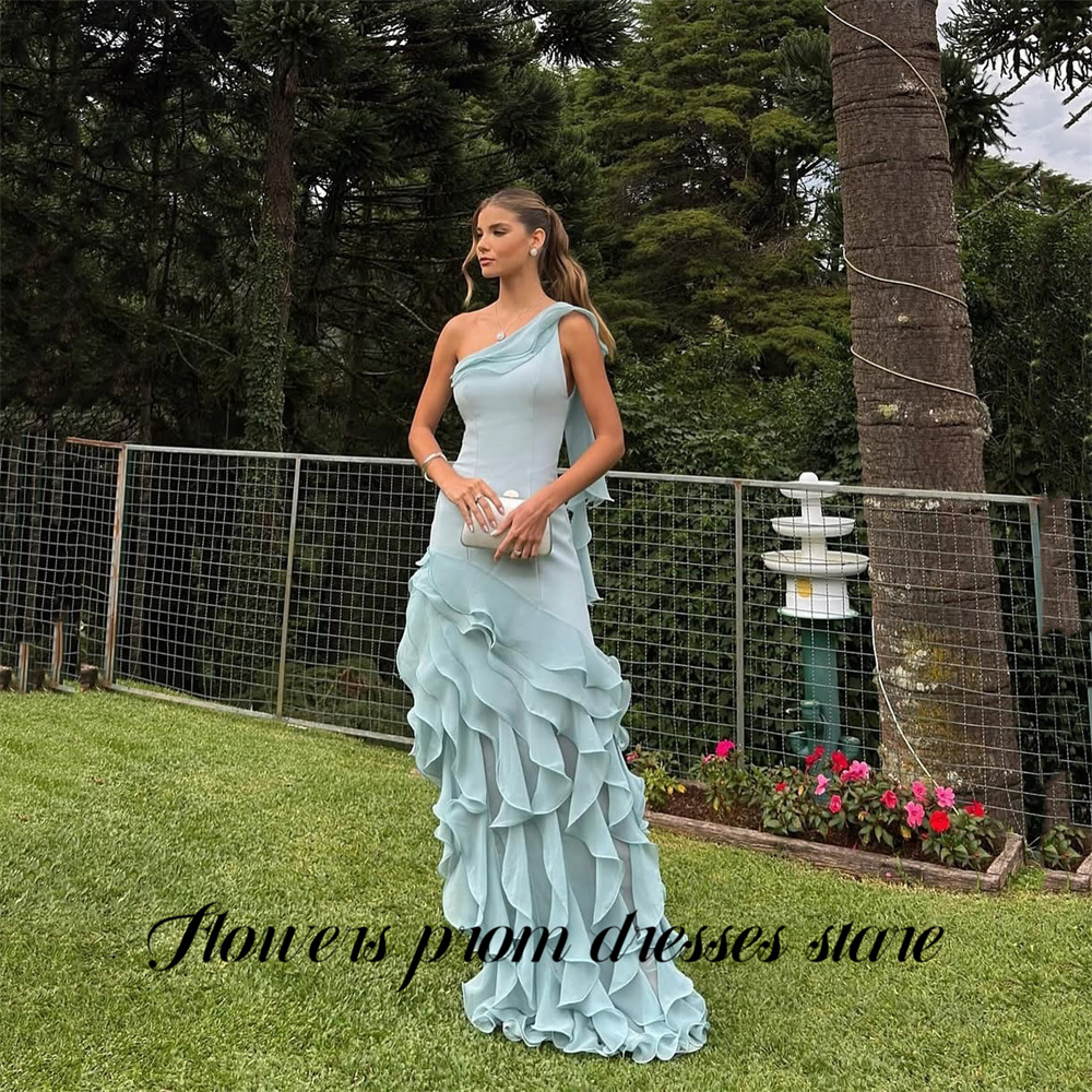 Flowers Sky Blue Party Dress L - Custom Night Sky recension och pris