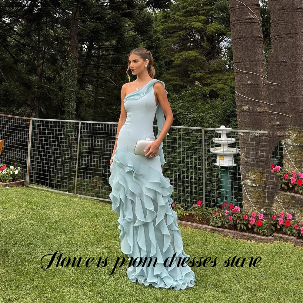 Flowers Sky Blue Party Dress L - Custom Night Sky recension och pris