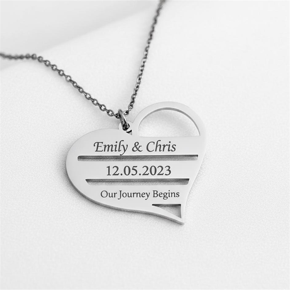 Custom Heart Necklace Stainles - Birth Flower Necklace recension och pris