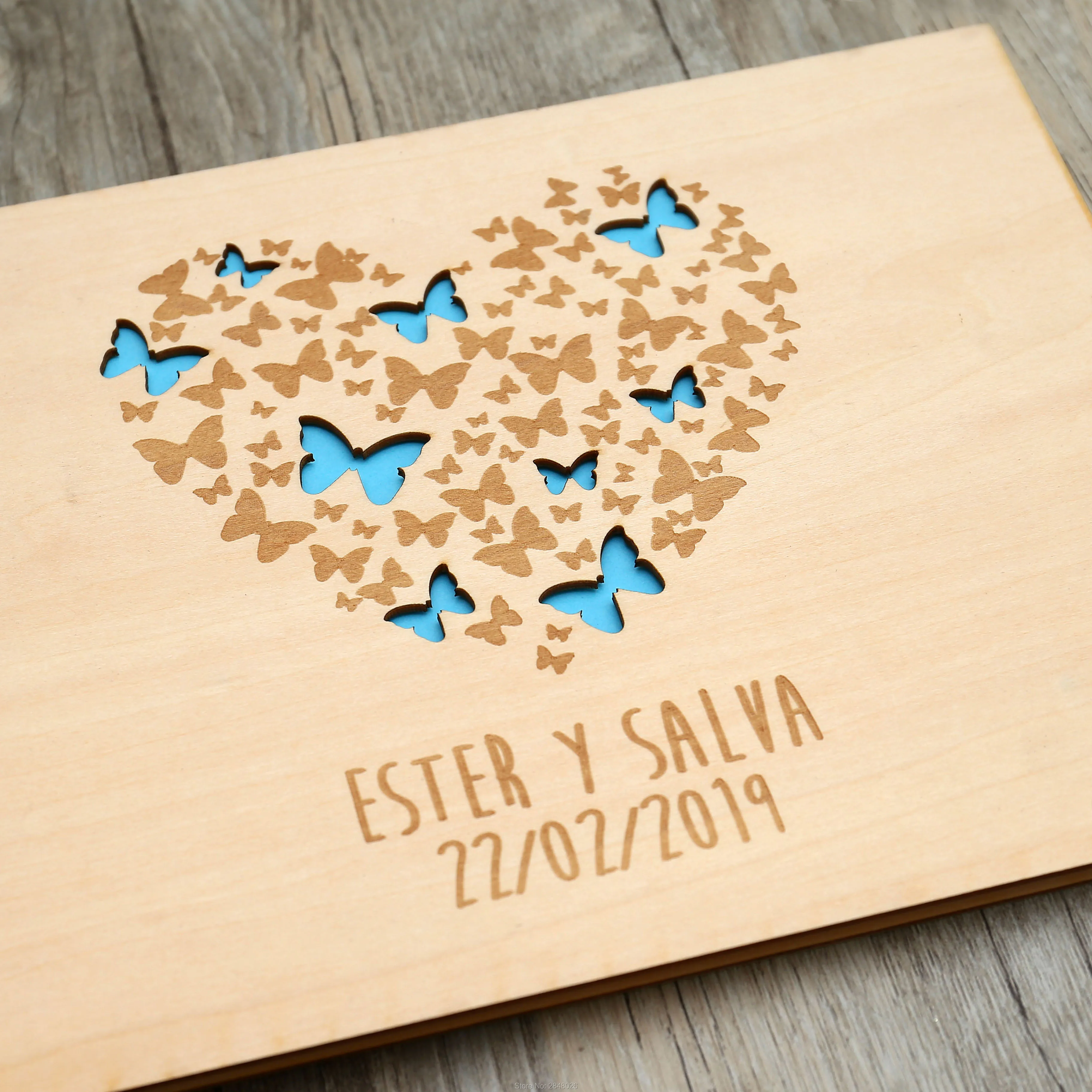 Rustic engraved  Heart  weddin - Custom Photo Book recension och pris